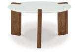 Isanti White/Brown Coffee Table and 2 End Tables