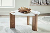 Isanti White/Brown Coffee Table and 2 End Tables