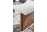 Isanti Light Brown/White Coffee Table and 2 End Tables