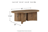 Austanny Warm Brown Coffee Table and 2 End Tables