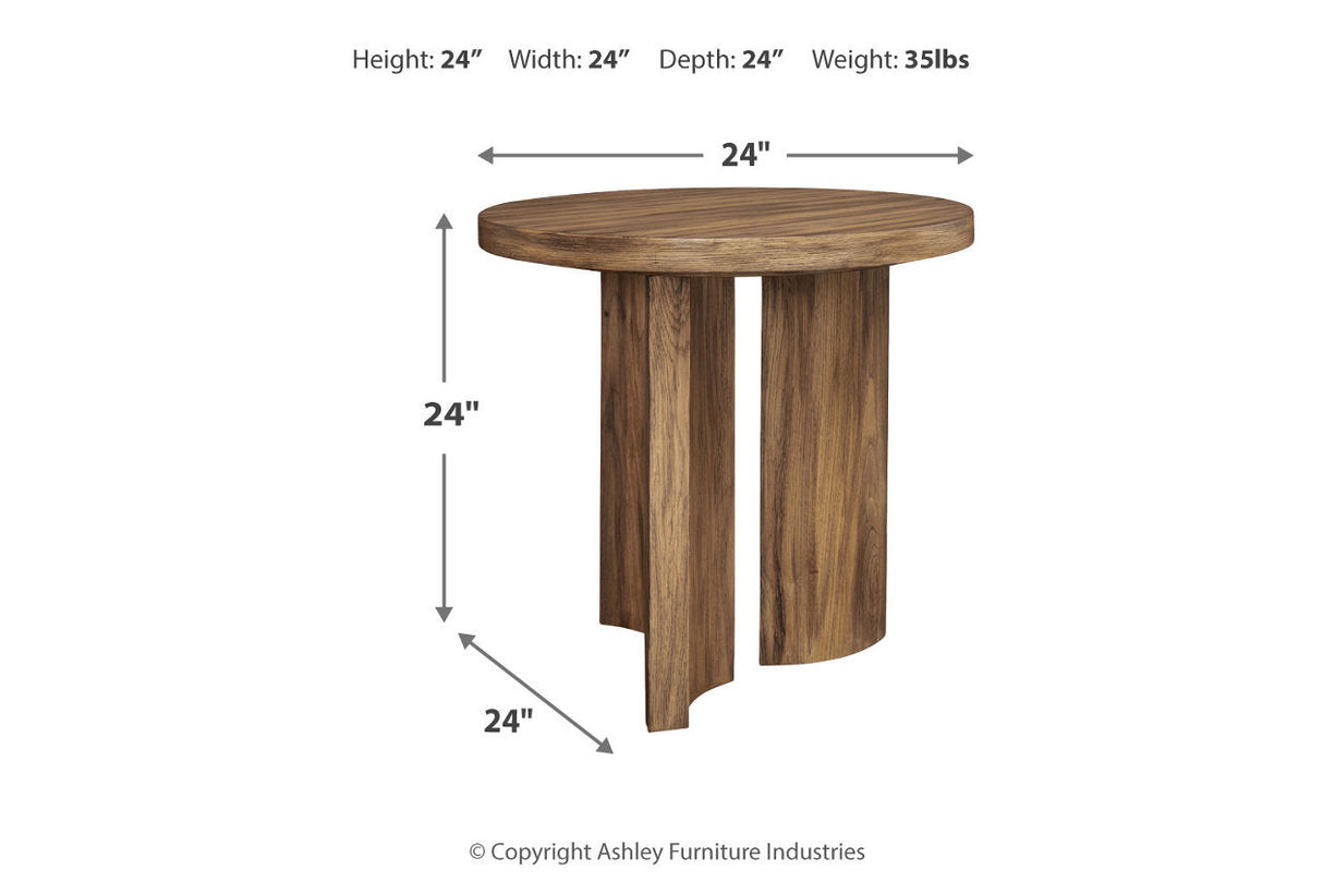 Austanny Warm Brown Coffee Table and 2 End Tables