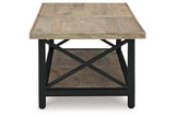 Bristenfort Brown/Black Coffee Table and 2 End Tables