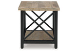 Bristenfort Brown/Black Coffee Table and 2 End Tables