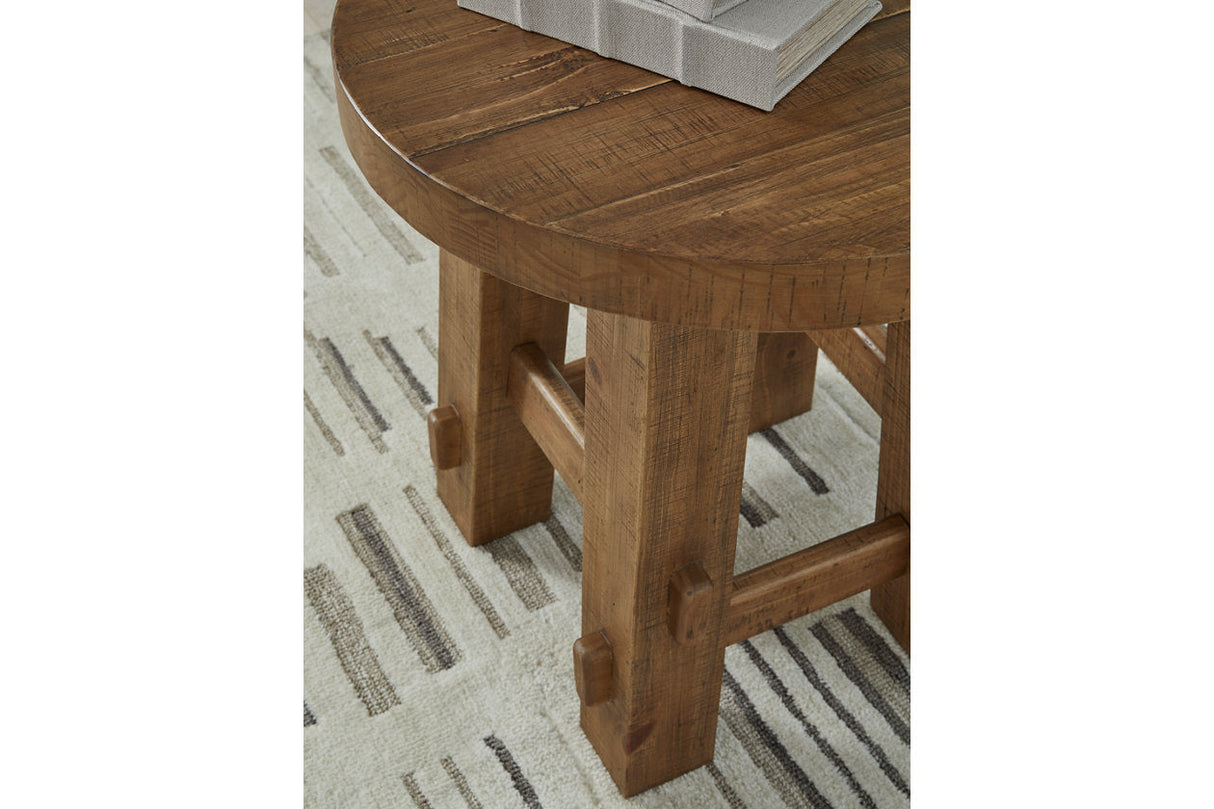 Mackifeld Warm Brown Coffee Table and 2 End Tables