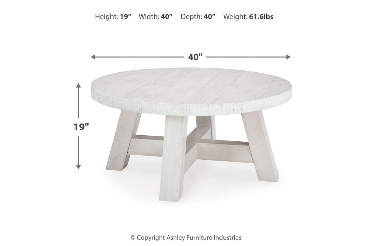 Jallison Off White Coffee Table and 2 End Tables