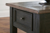 Tyler Creek Grayish Brown/Black Coffee Table and 2 End Tables