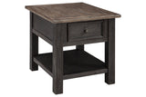 Tyler Creek Grayish Brown/Black Coffee Table and 2 End Tables