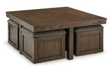 Boardernest Brown Coffee Table and 2 End Tables