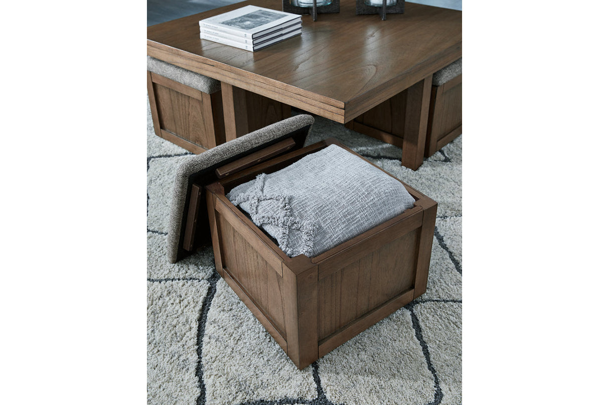 Boardernest Brown Coffee Table and 2 End Tables