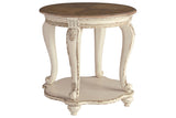 Realyn White/Brown End Table