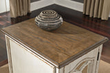 Realyn White/Brown Chairside End Table