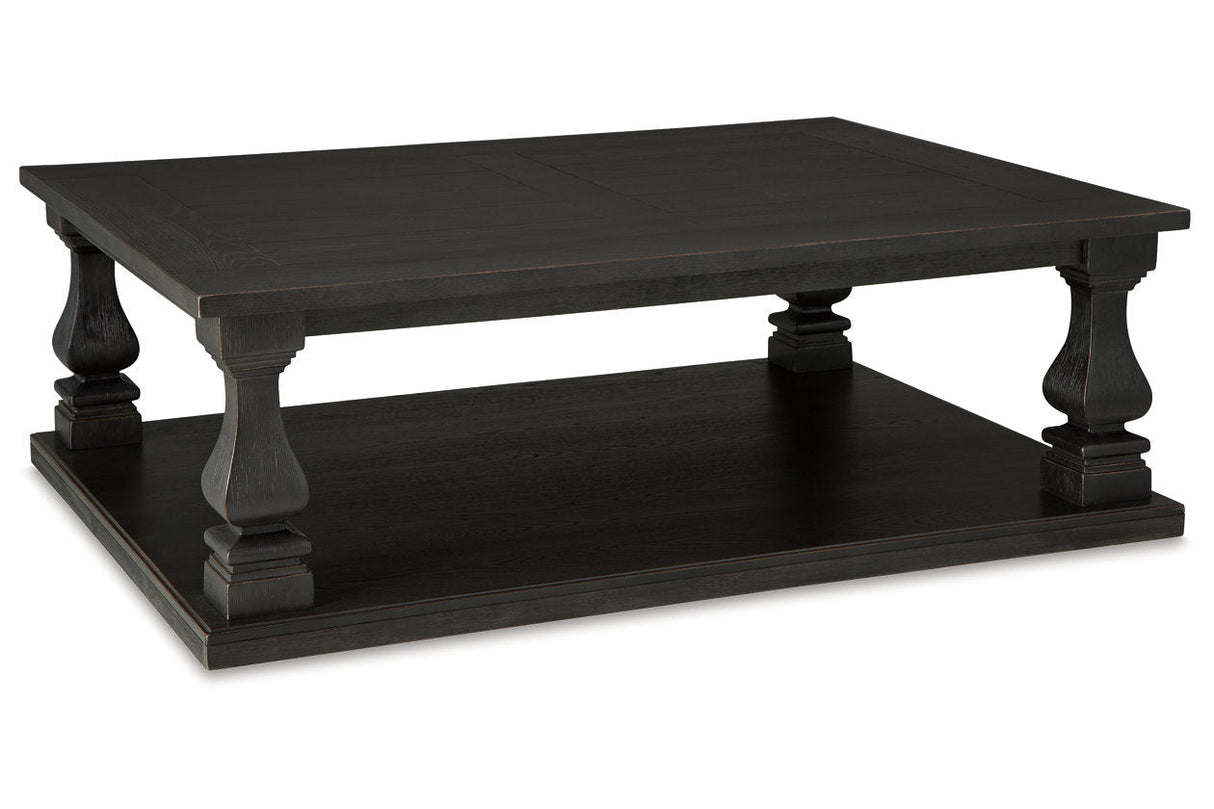 Wellturn Black Coffee Table and 2 End Tables