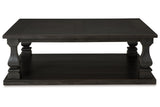 Wellturn Black Coffee Table and 2 End Tables