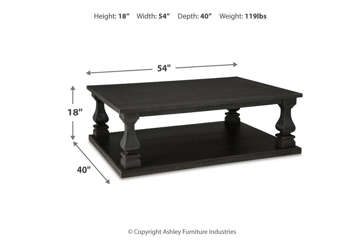 Wellturn Black Coffee Table and 1 End Table