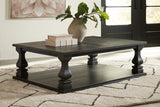 Wellturn Black Coffee Table and 2 End Tables