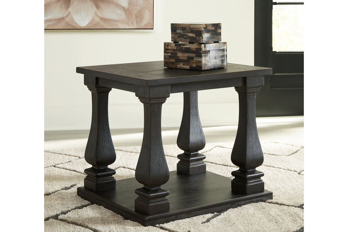 Wellturn Black Coffee Table and 2 End Tables