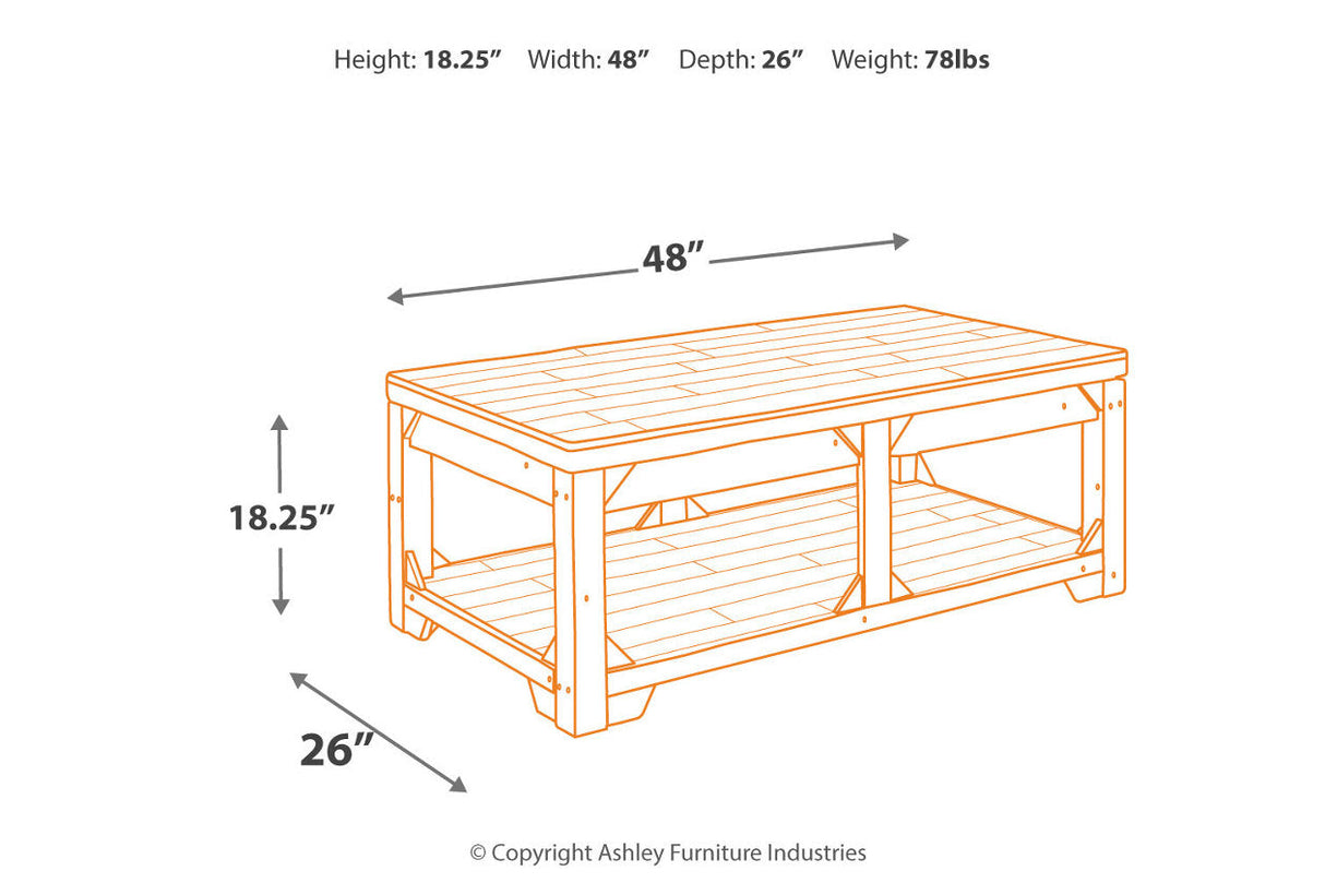 Fregine Whitewash Coffee Table and 2 End Tables