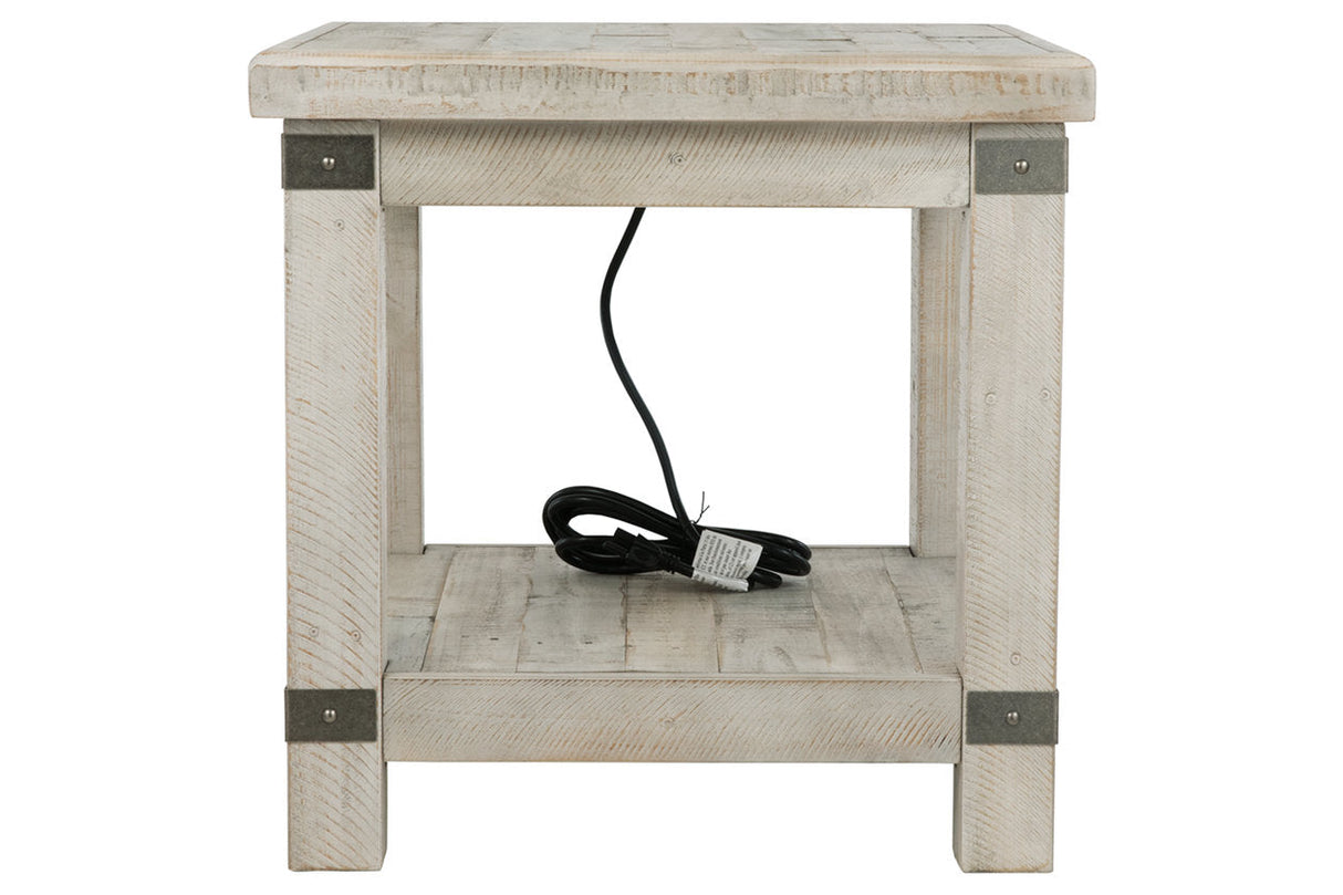 Carynhurst White Wash Gray End Table