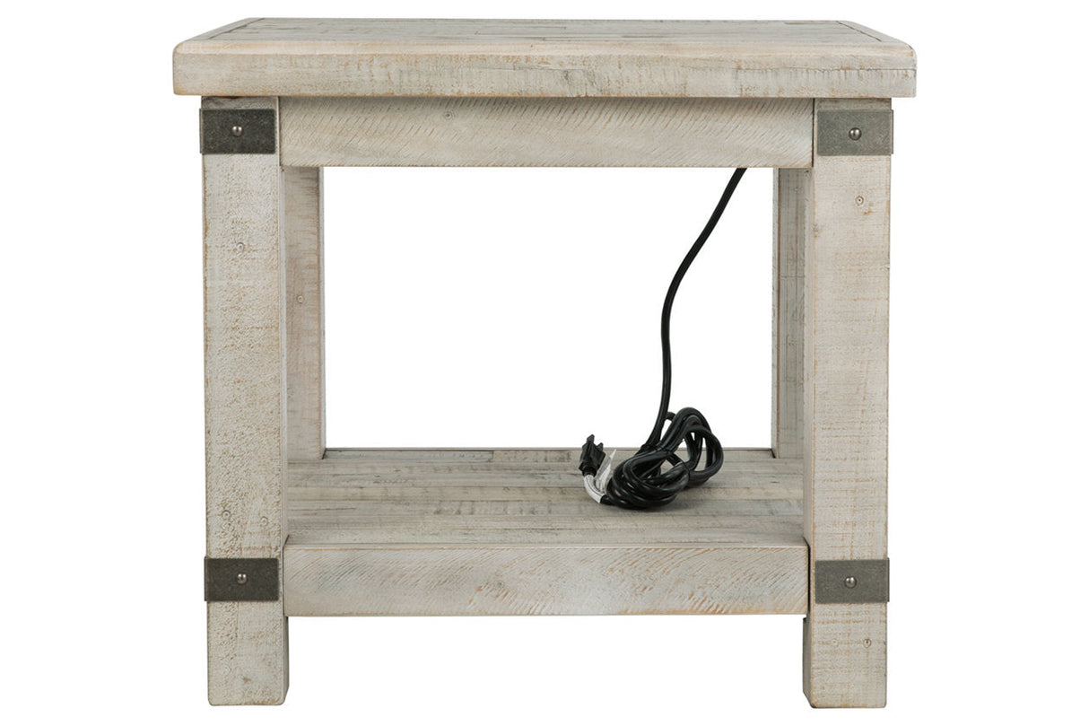 Carynhurst White Wash Gray End Table