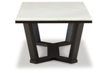 Fostead White/Espresso Coffee Table and 2 Ends