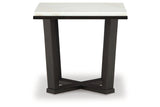 Fostead White/Espresso Coffee Table and 2 Ends