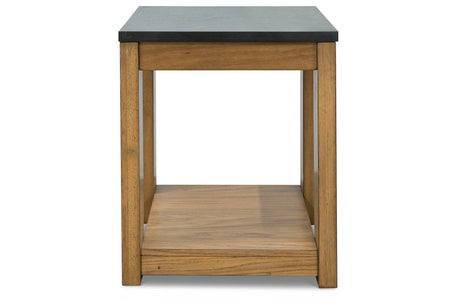 Quentina Light Brown/Black End Table