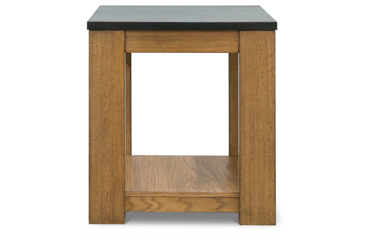 Quentina Light Brown/Black End Table