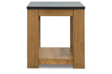 Quentina Light Brown/Black End Table