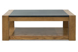 Quentina Light Brown/Black Lift-top Coffee Table and 2 End Tables