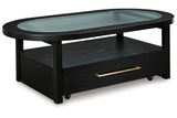 Winbardi Black Coffee Table and 2 End Tables