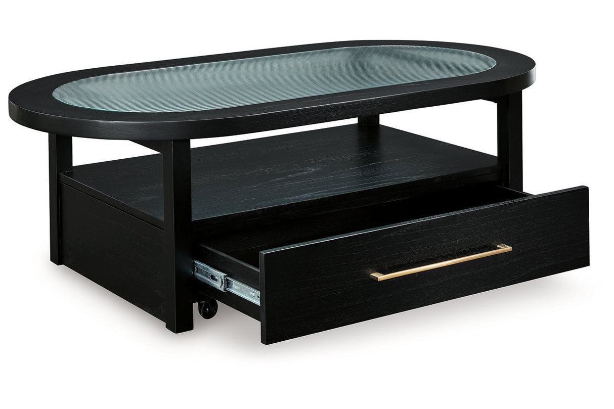 Winbardi Black Coffee Table and 2 End Tables