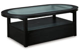 Winbardi Black Coffee Table and 2 End Tables