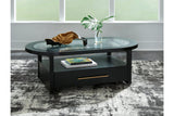 Winbardi Black Coffee Table and 2 End Tables