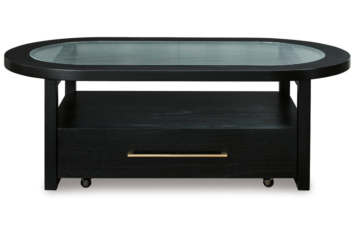 Winbardi Black Coffee Table and 2 End Tables