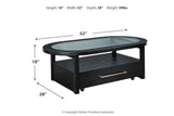 Winbardi Black Coffee Table and 2 End Tables