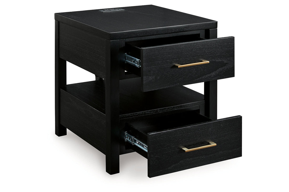 Winbardi Black Coffee Table and 2 End Tables