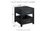 Winbardi Black Coffee Table and 2 End Tables