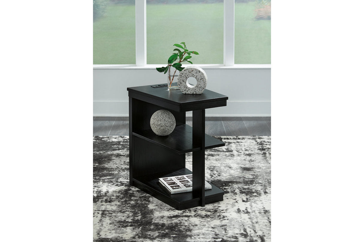 Winbardi Black Coffee Table and 2 Chairside End Tables