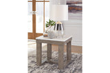 Loyaska Brown/Ivory Coffee Table and 2 End Tables