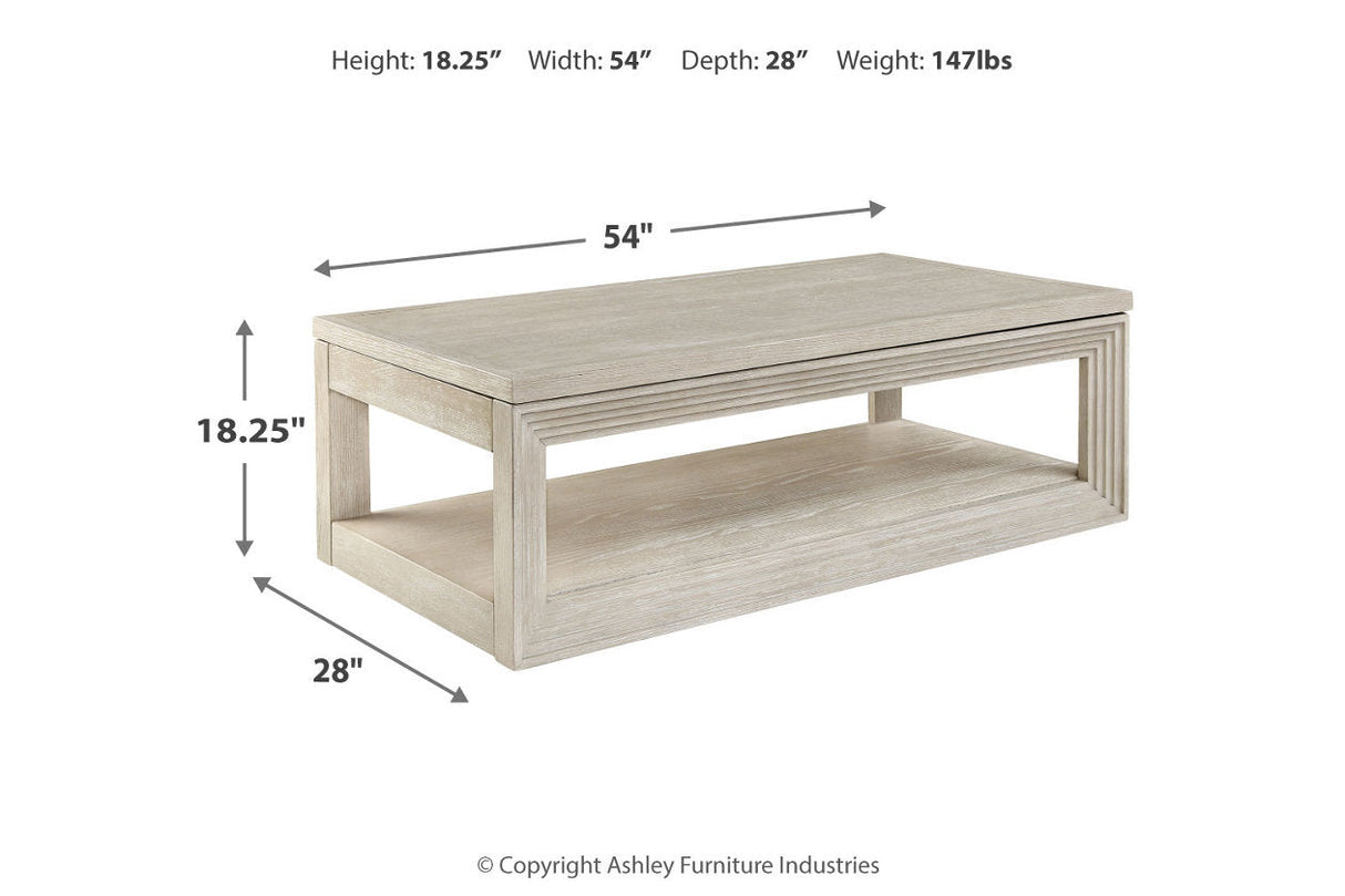 Marxhart Bisque Lift-top Coffee Table and 2 End Tables