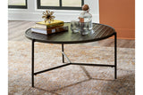 Doraley Brown/Gray Coffee Table and 2 Chairside End Tables