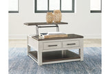 Darborn Gray/Brown Lift-top Coffee Table and 2 Chairside End Tables