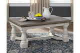 Havalance Gray/White Coffee Table and 2 End Tables