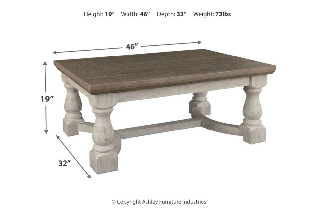 Havalance Gray/White Coffee Table and 2 End Tables