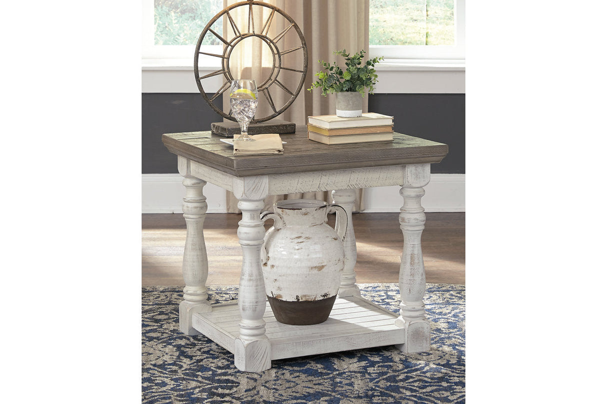 Havalance Gray/White Coffee Table and 2 End Tables