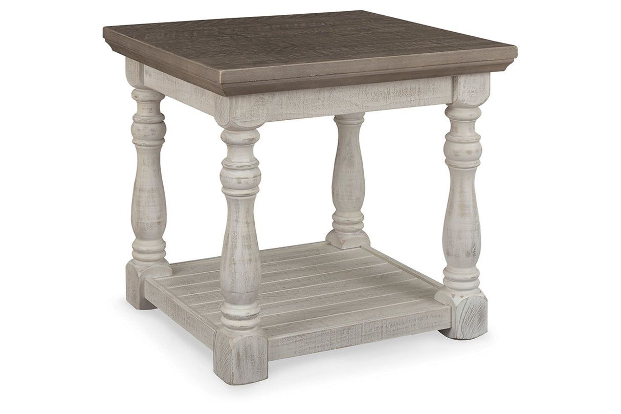 Havalance Gray/White Coffee Table and 2 End Tables