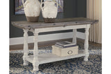 Havalance Gray/White Sofa/Console Table