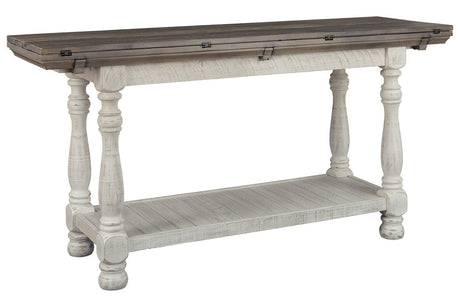 Havalance Gray/White Sofa/Console Table