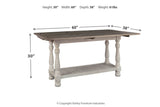 Havalance Gray/White Sofa/Console Table