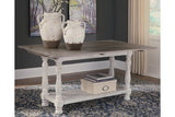 Havalance Gray/White Sofa/Console Table